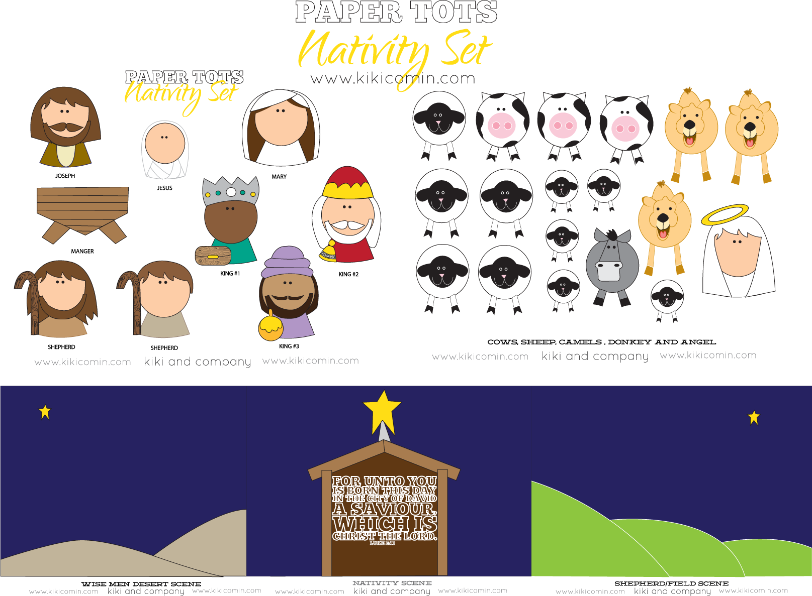 Printable Nativity Set Kiki & Company