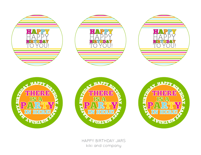 Happy Birthday Labels {free printable} Kiki & Company