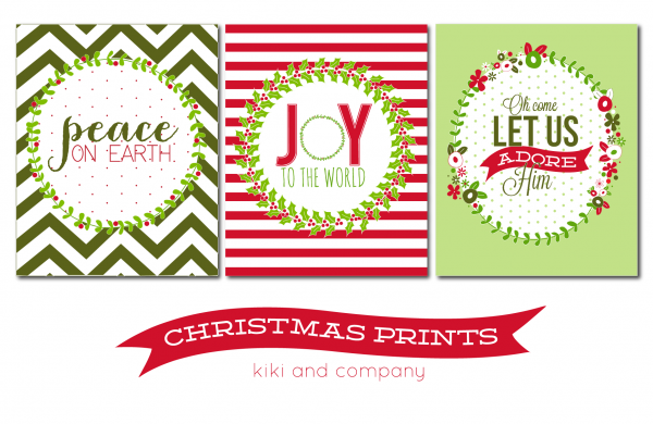 Free Christmas Prints from kiki and company. 3 different designs!