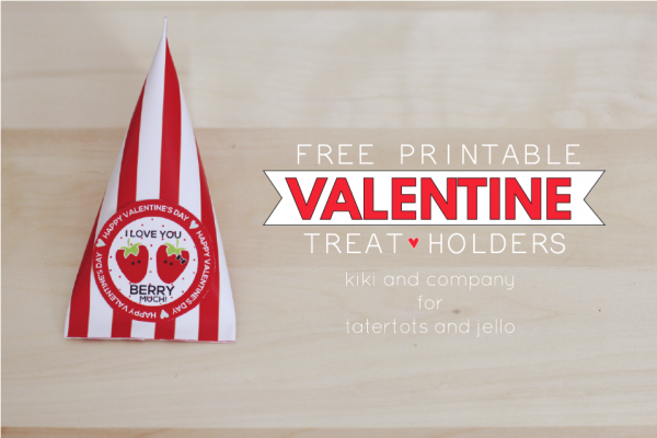 Free Printable Valentine Treat Holders. SO cute!