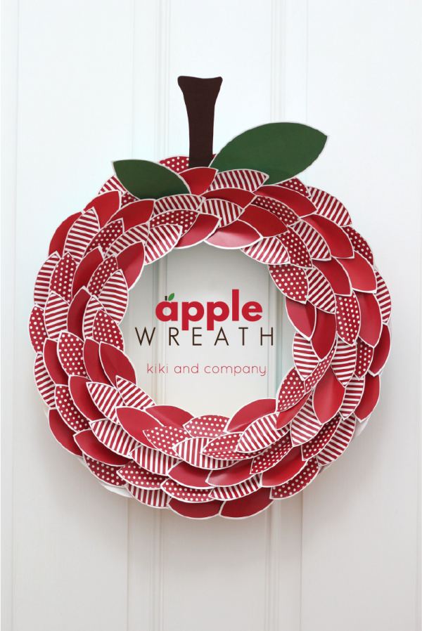 Apple Wreath from kiki and company. Super cute for Back to School!