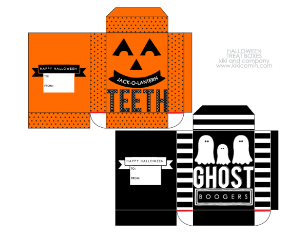 Halloween treat boxes directions