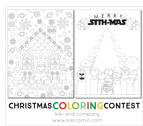 christmas coloring contest with prizes at kiki and company