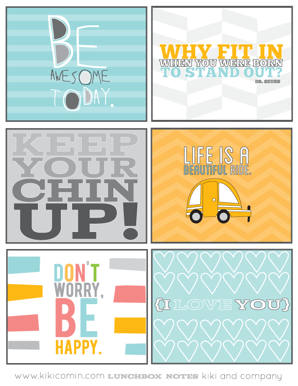 Lunchbox Notes for Teens {free download} - Kiki & Company