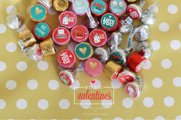 Bite Size Valentines at the crafting chicks. Perfect for Valentines Day