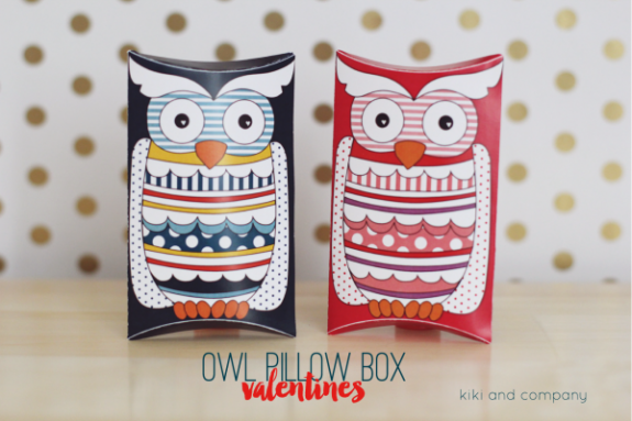 Owl Pillow Box Valentines at kiki and company. Cute!