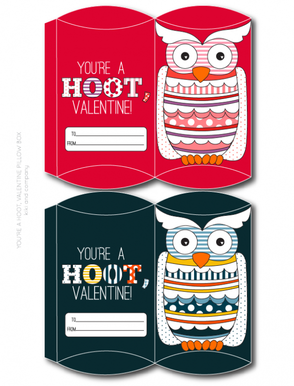 You're a Hoot, Valentine Pillow Box from kiki and company