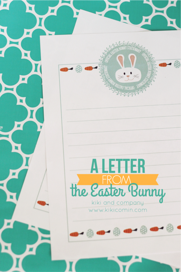 Easter Bunny stationary. SO cute!