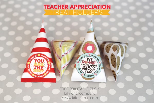 Teacher Appreciation Treat Holders from kiki and company. So fun to use to thank teachers!