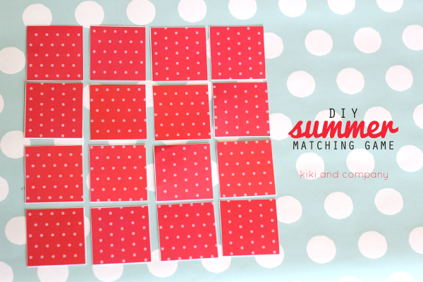 DIY Summer Matching Game. Cute!