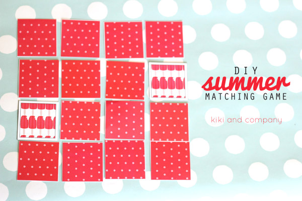 DIY Summer Matching Game. Fun!