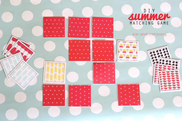 DIY Summer Matching Game. Love this!