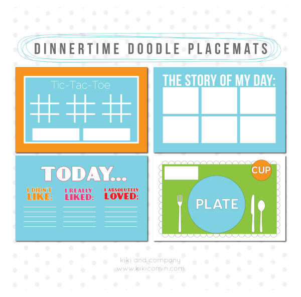 Dinnertime Doodle Placemats