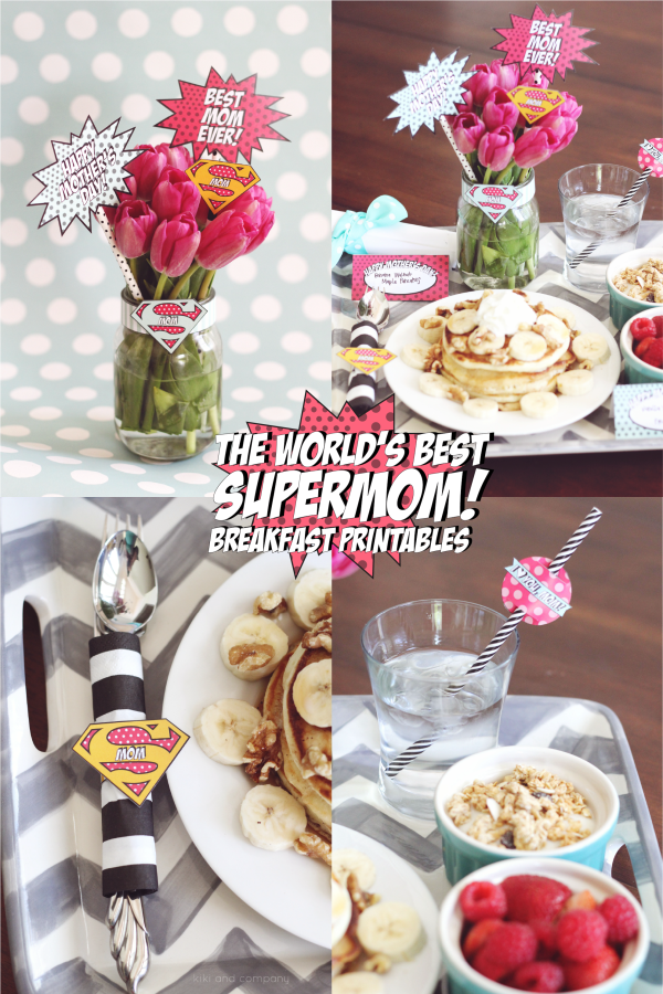 The World's Best Supermom Breakfast Printables. CUTE!