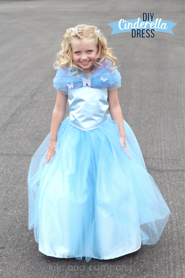 DIY Cinderella Ball Gown Dress Tutorial at kiki and company.