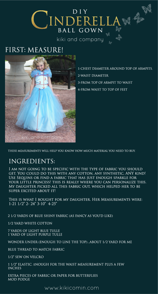 DIY Cinderella Dress Top instructions 1