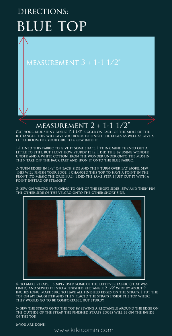 DIY Cinderella Dress Top instructions 2