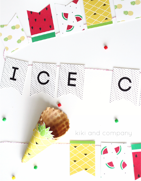 Ice Cream Banner at kiki and company. Cute!