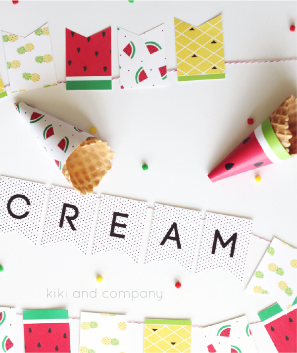 Ice Cream Banner at kiki and company. Sweet!