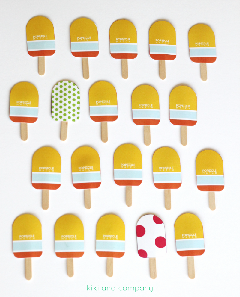 Popsicle Match from kiki and company. Super Cute!