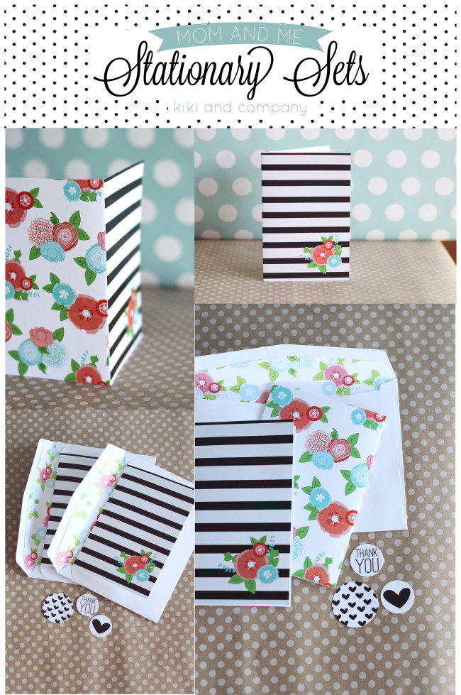 Free Mom and Me Stationary Sets from Kiki and Company