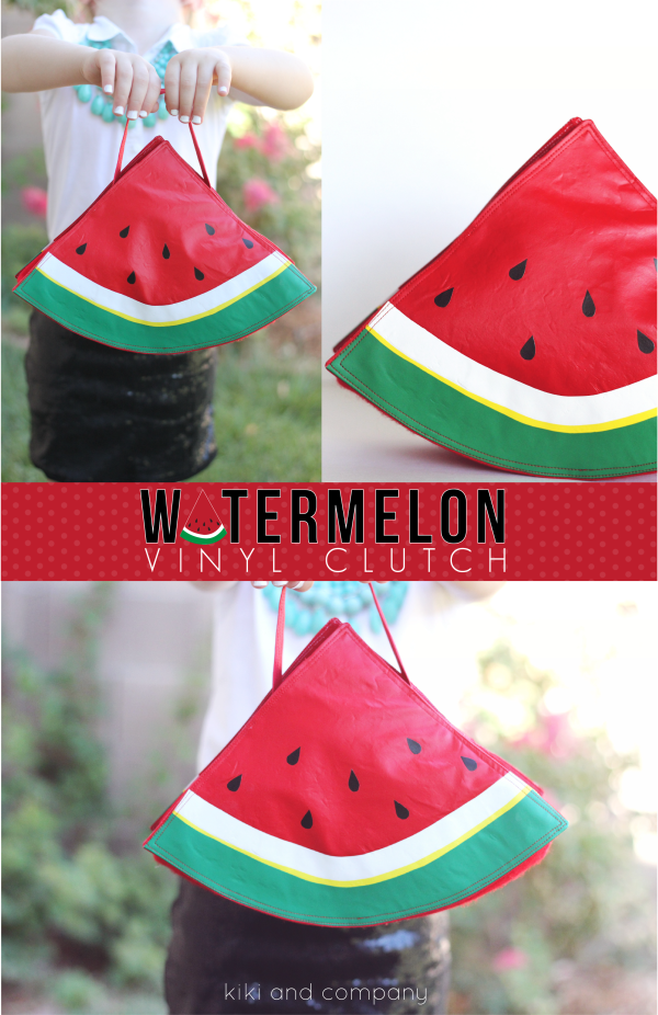 Watermelon Vinyl Clutch from kiki and company. LOVE this!
