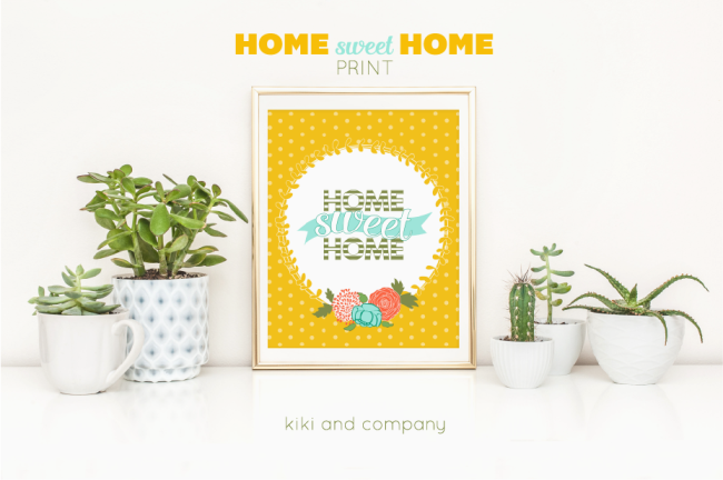 Home Sweet Home Print from Kiki and Company. Cute!