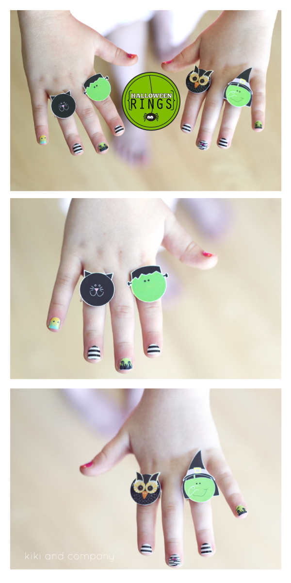 Halloween Rings from kiki and company. My kiddos will LOVE making these