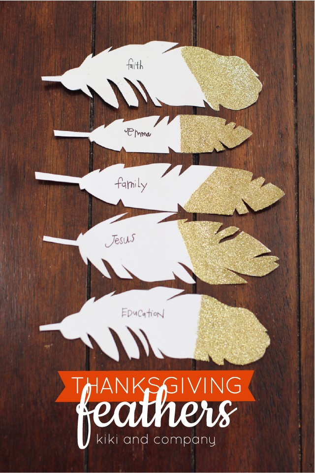 Thanksgiving Feathers free printable from kiki and company