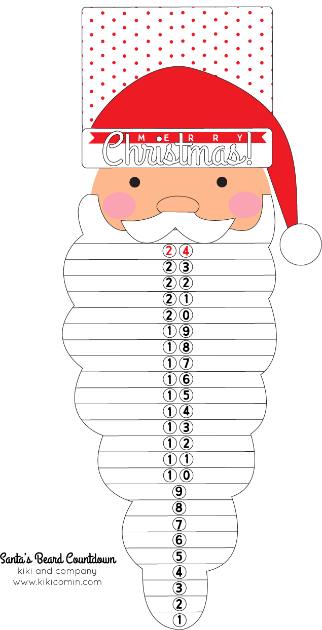 santa's beard countdown