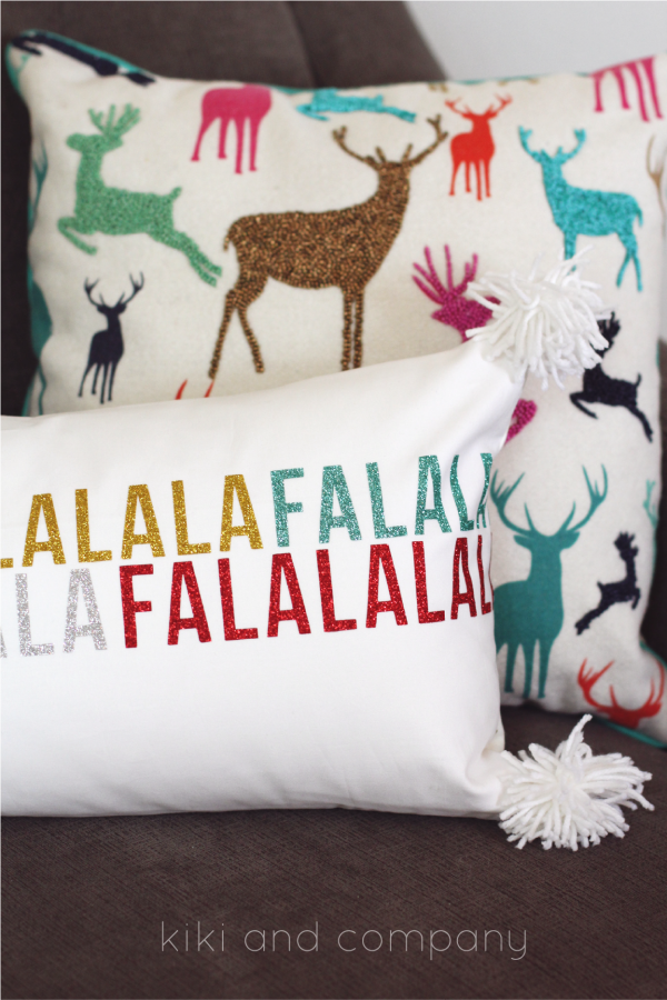 Fa la la la pillow from kiki and company. #expressionsvinyl LOVE!