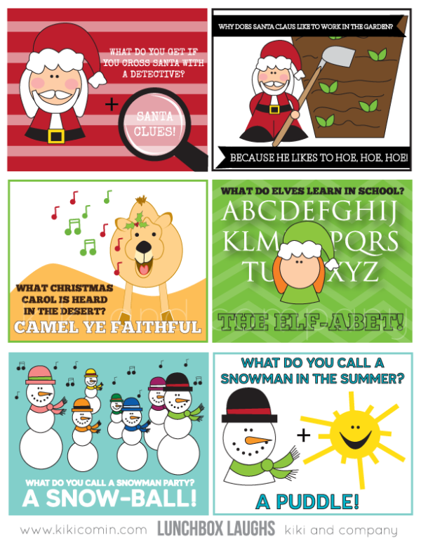 christmas lunchbox laughs from kiki and company #free #printable #christmas