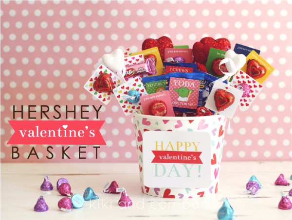 Hershey Valentine's Basket at kiki and company. Super cute!