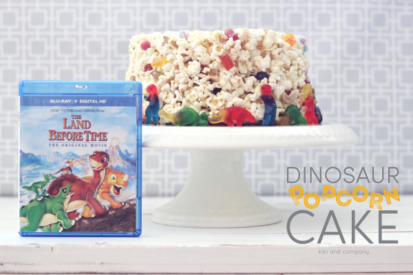 Dinosaur Popcorn Cake at kiki and company. LOVE this idea!