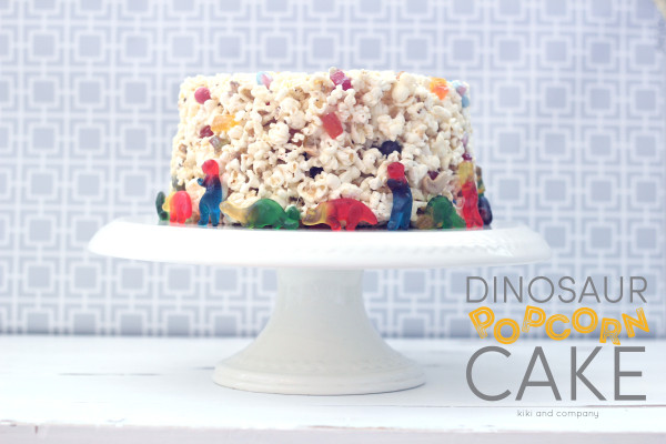 Dinosaur Popcorn Cake at kiki and company. yum!