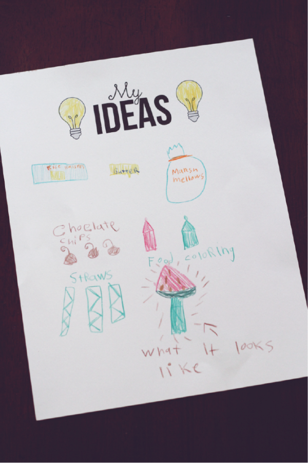 My Ideas Worksheet. Perfect for kids.