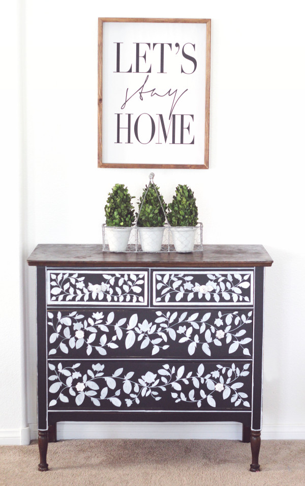 vinyl chalkboard dresser 2