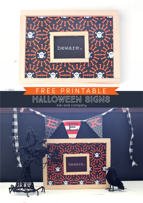 Free Printable Halloween Signs from kiki and company. Halloween fun!