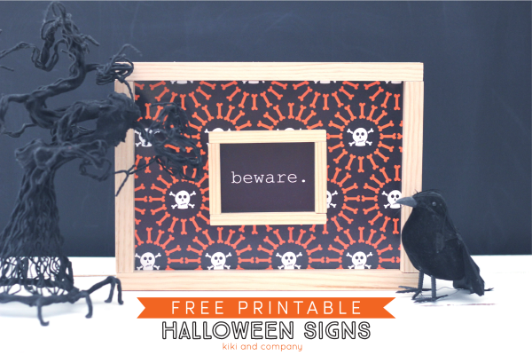 Free Printable Halloween Signs from kiki and company.