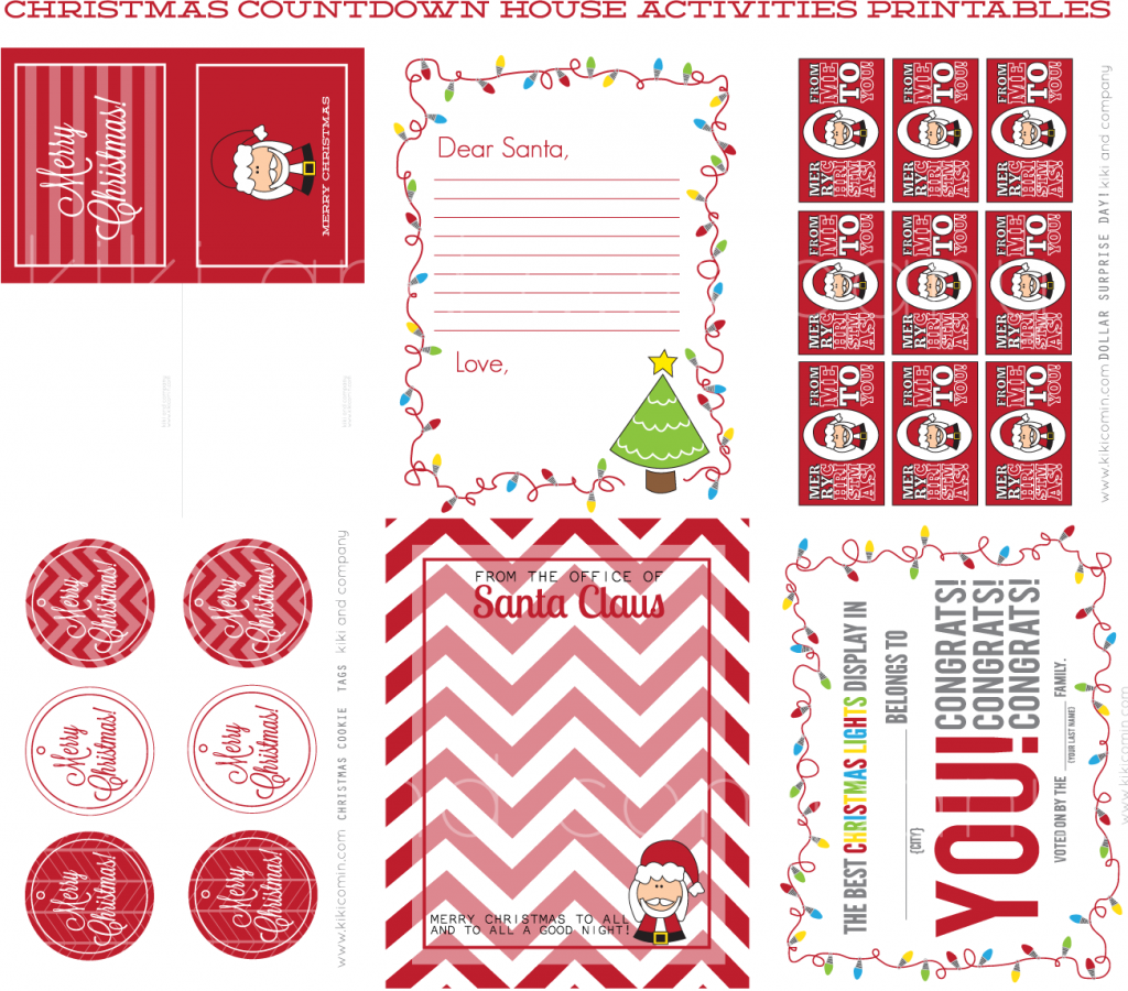 Christmas Countdown House printables Kiki Company