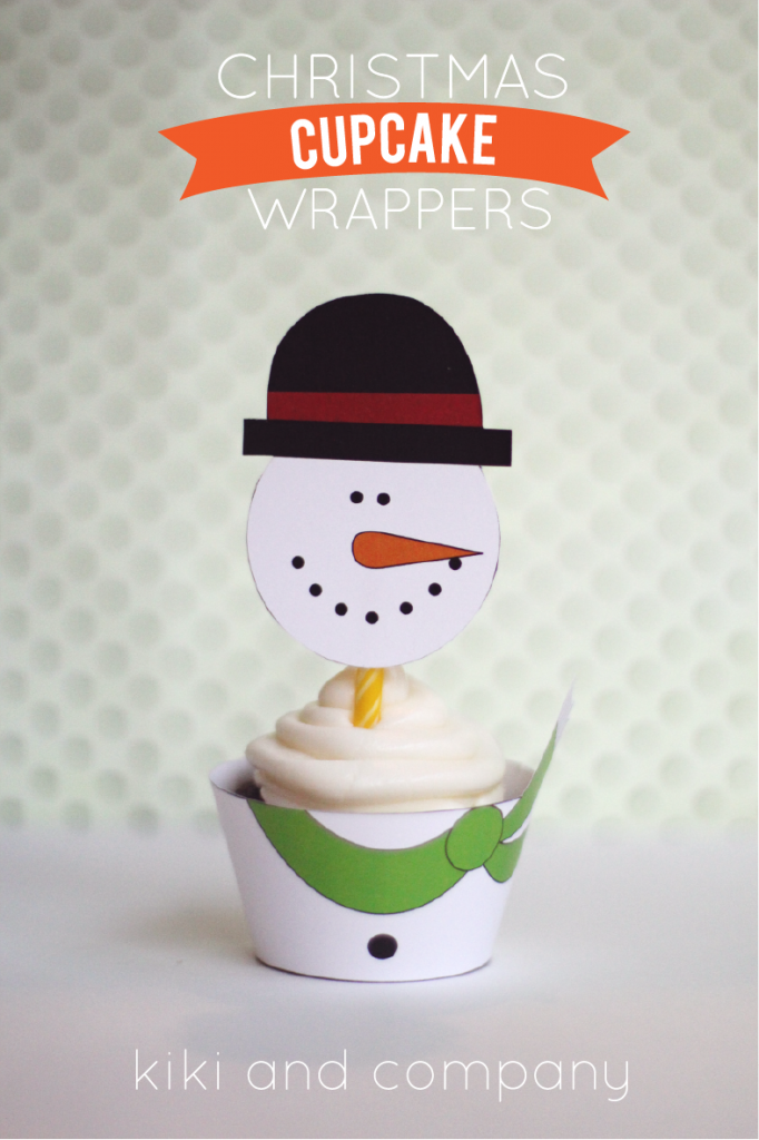 Christmas Cupcake Wrappers from Kiki and Company | free Christmas printables | free holiday printables | fun Christmas ideas | holiday cupcake wrappers || Design Dazzle #cupcakewrappers #holidayprintables #holidaytreats