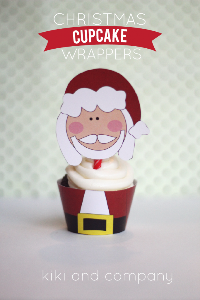 Christmas Cupcake Wrappers from Kiki and Company | free Christmas printables | free holiday printables | fun Christmas ideas | holiday cupcake wrappers || Design Dazzle #cupcakewrappers #holidayprintables #holidaytreats