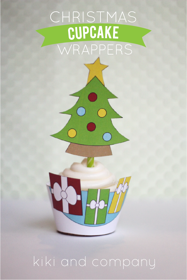 Christmas Cupcake Wrappers {free printable} - Kiki & Company