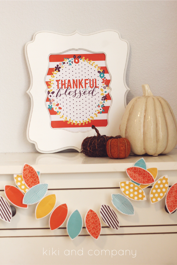 New and FREE Thanksgiving print from kiki and company. #thanksgiving #decor