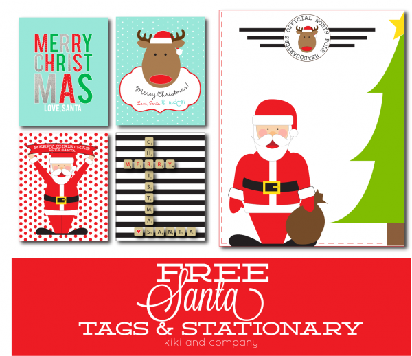 Free Santa Tags and Stationary
