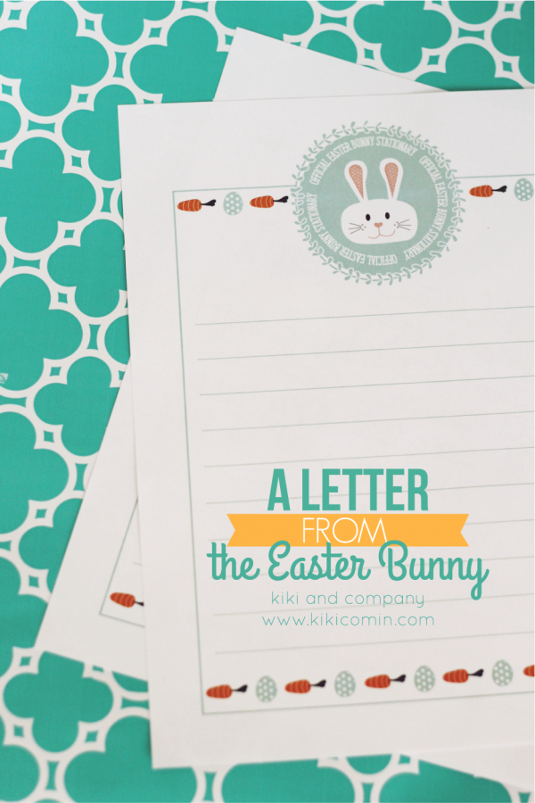 Easter Bunny Stationary {free printable} Kiki & Company