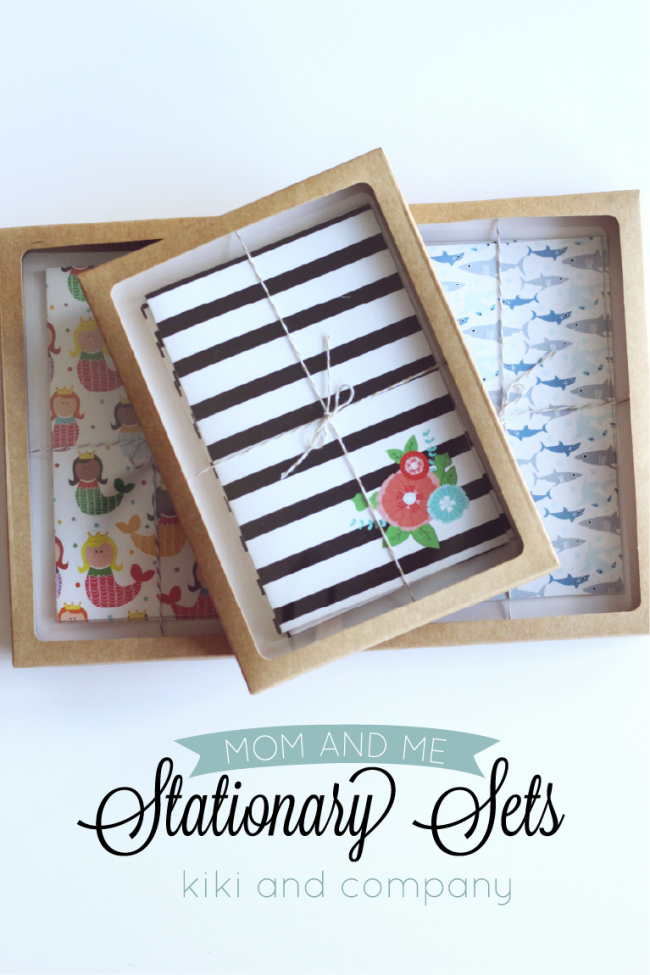 Free Mom and Me Stationary Sets from Kiki and Company. LOVE these!