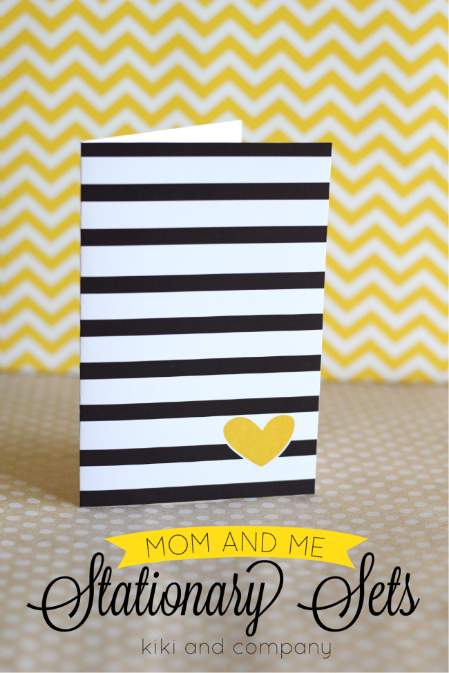 Free Mom and Me Stationary Sets from Kiki and Company. Stripes and Hearts. 1