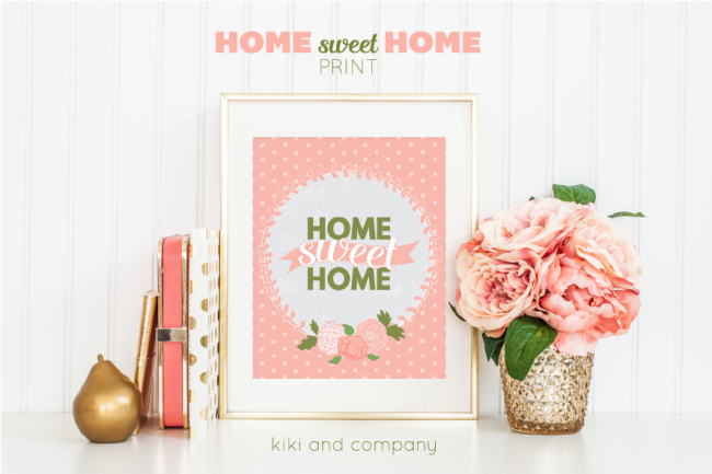 Printables - Home Sweet Home Print from Kiki and Company. LOVE!