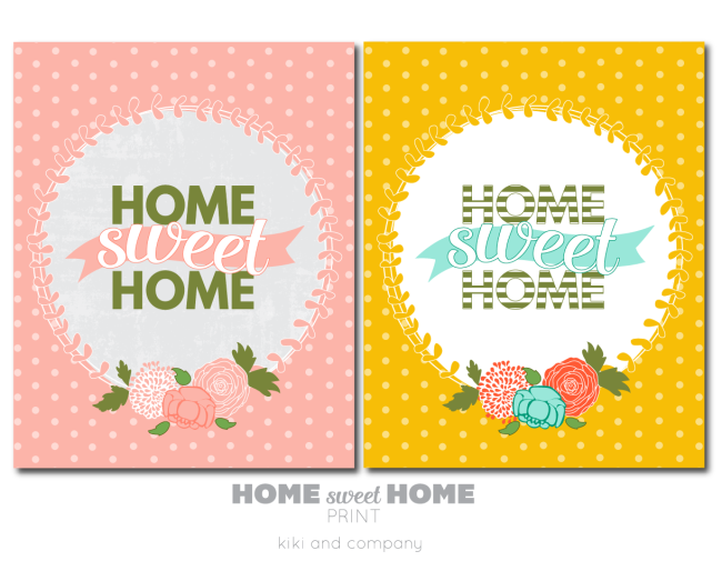 Home Sweet Home Prints from kiki and company